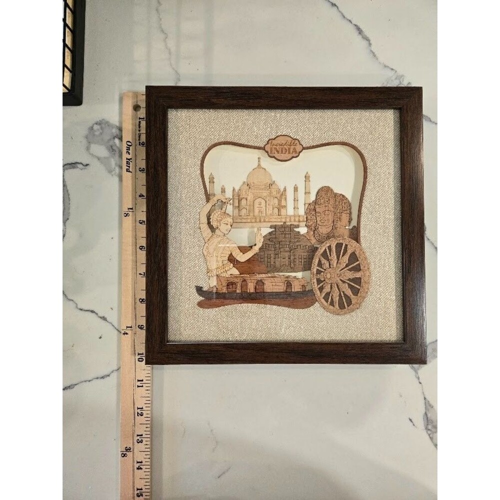 10" Incredible India Wood Art Frame